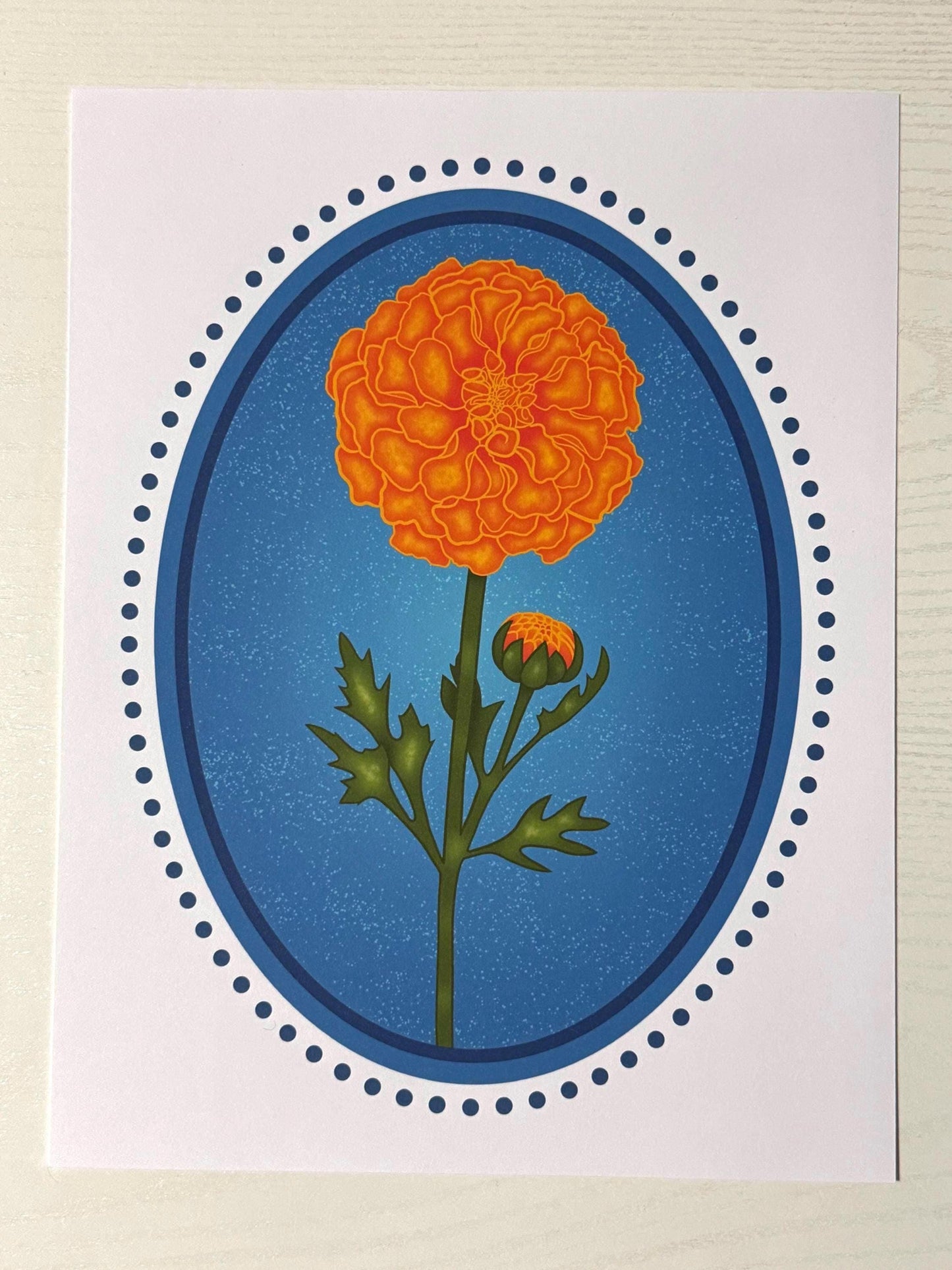 Birth Flower Marigold Art Print