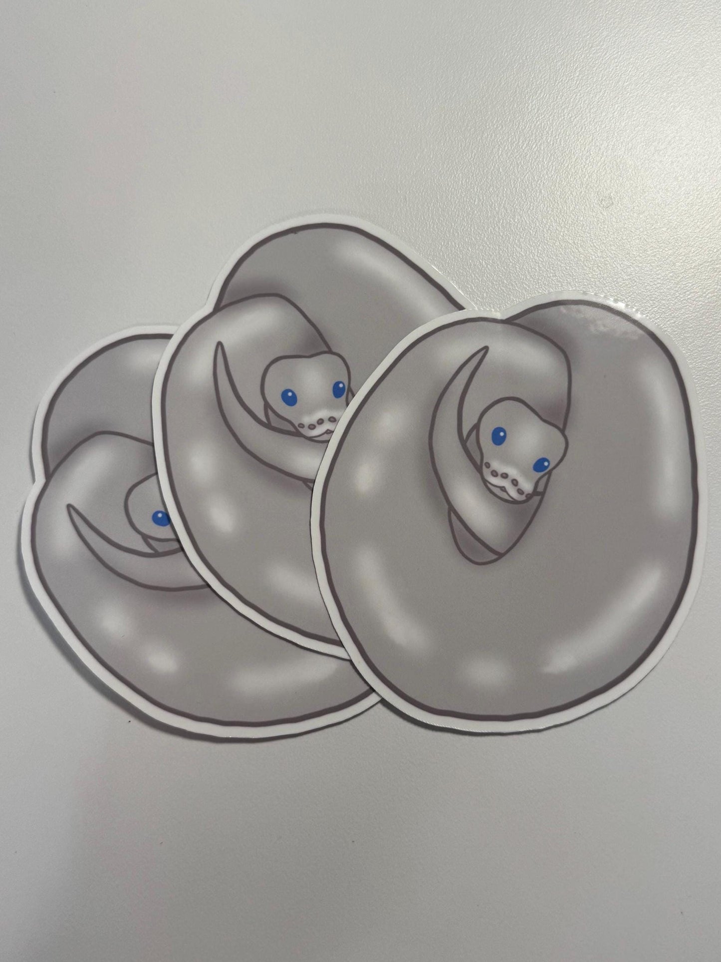 Blue-Eyed Leucistic Ball Python Sticker
