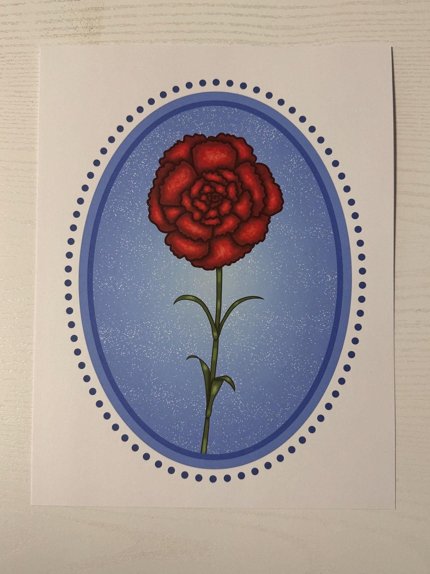 Birth Flower Carnation Art Print