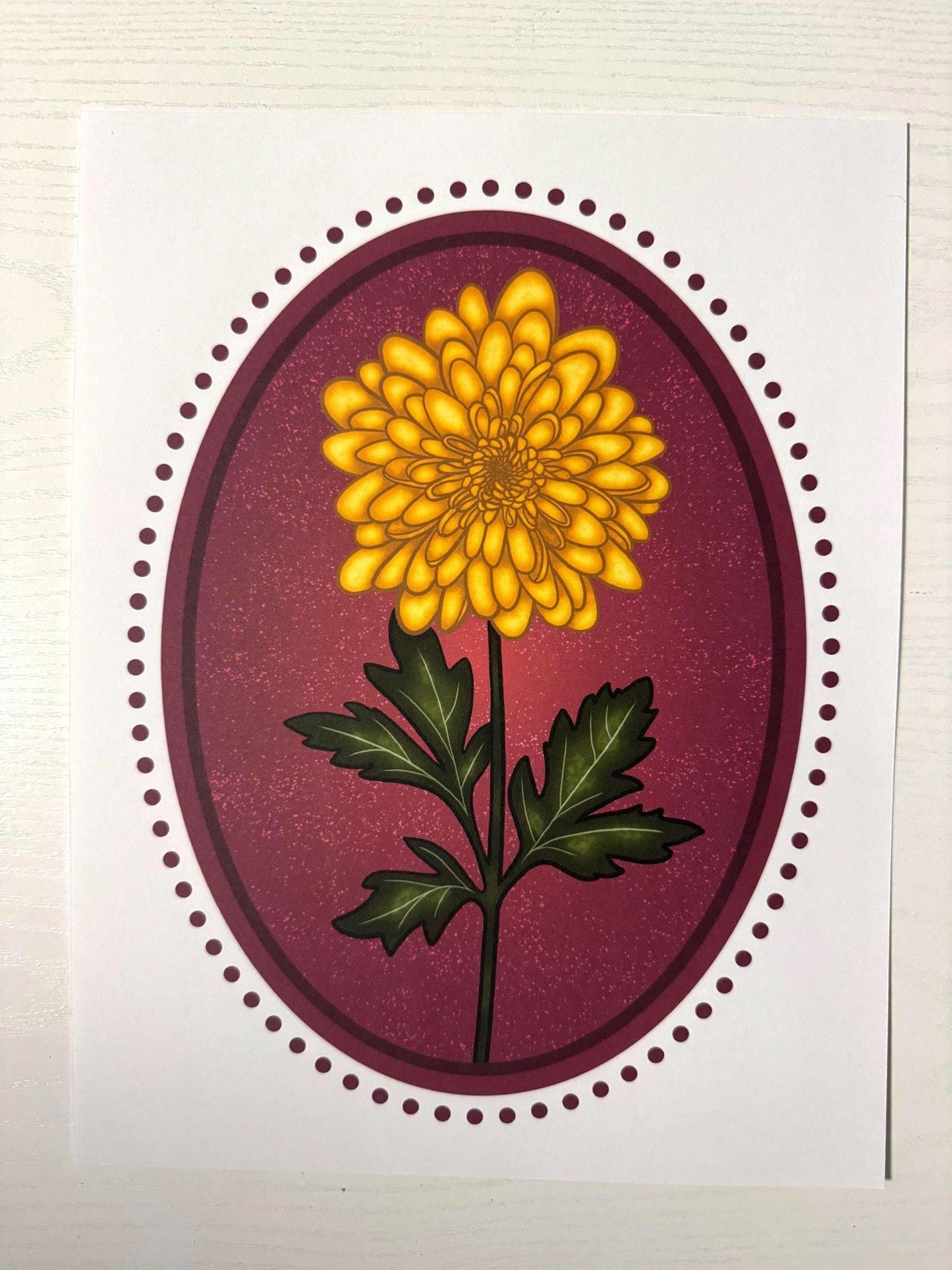 Birth Flower Chrysanthemum Art Print