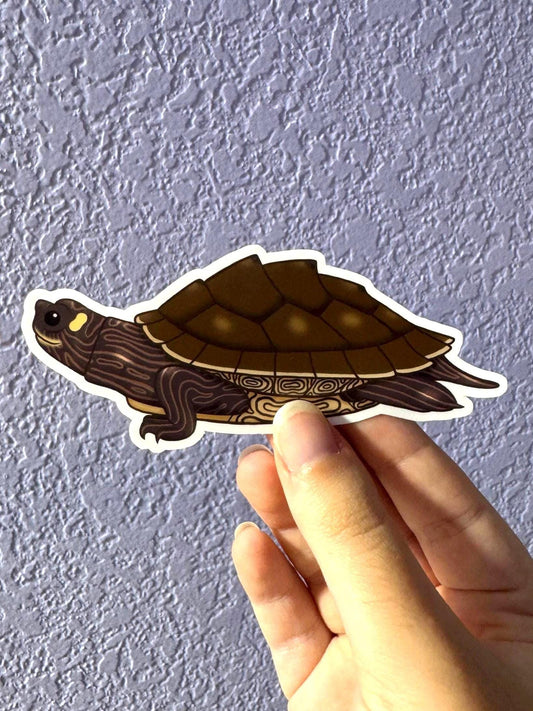 Mississippi Map Turtle Sticker