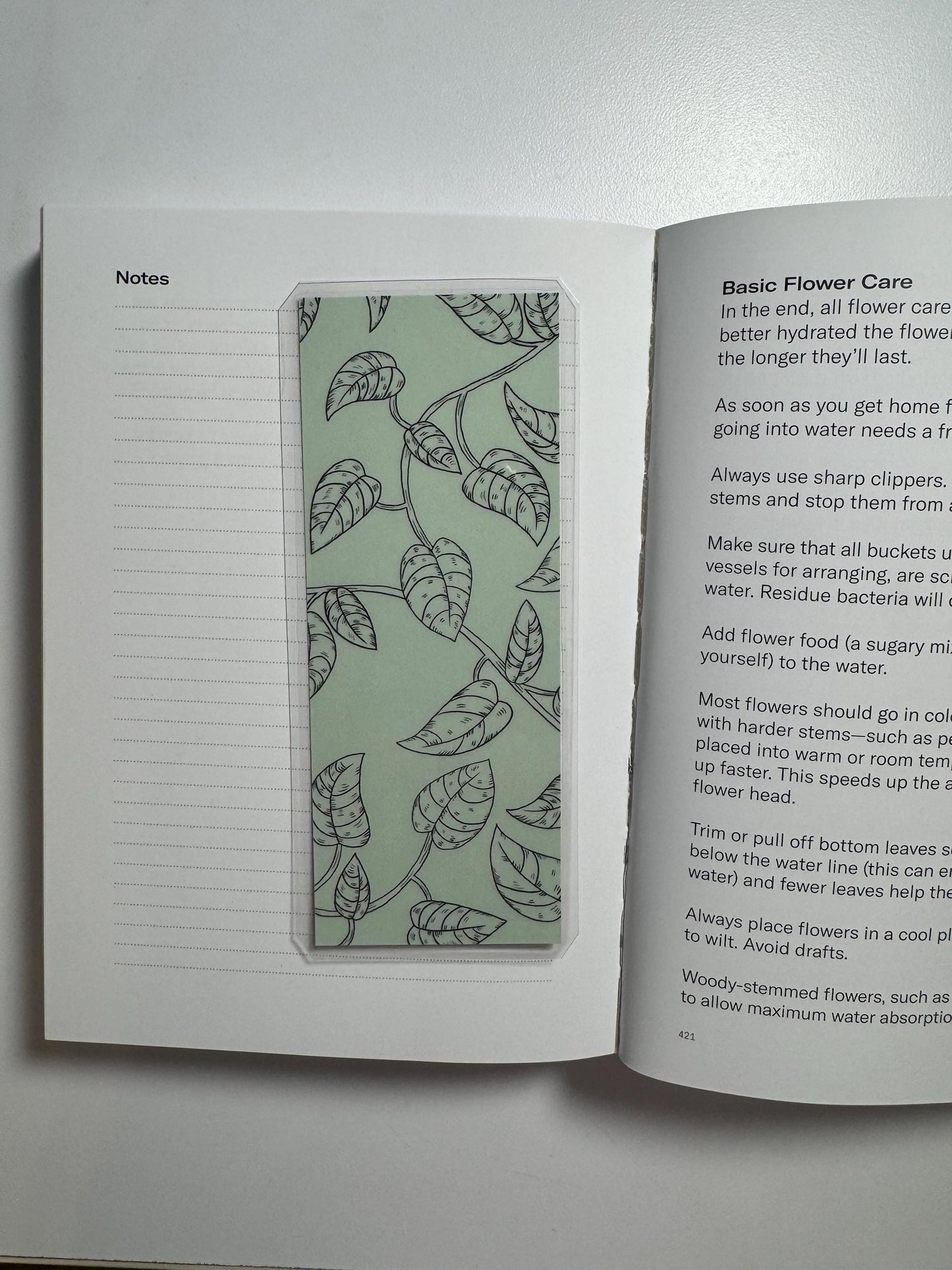 Handmade Pothos Bookmark