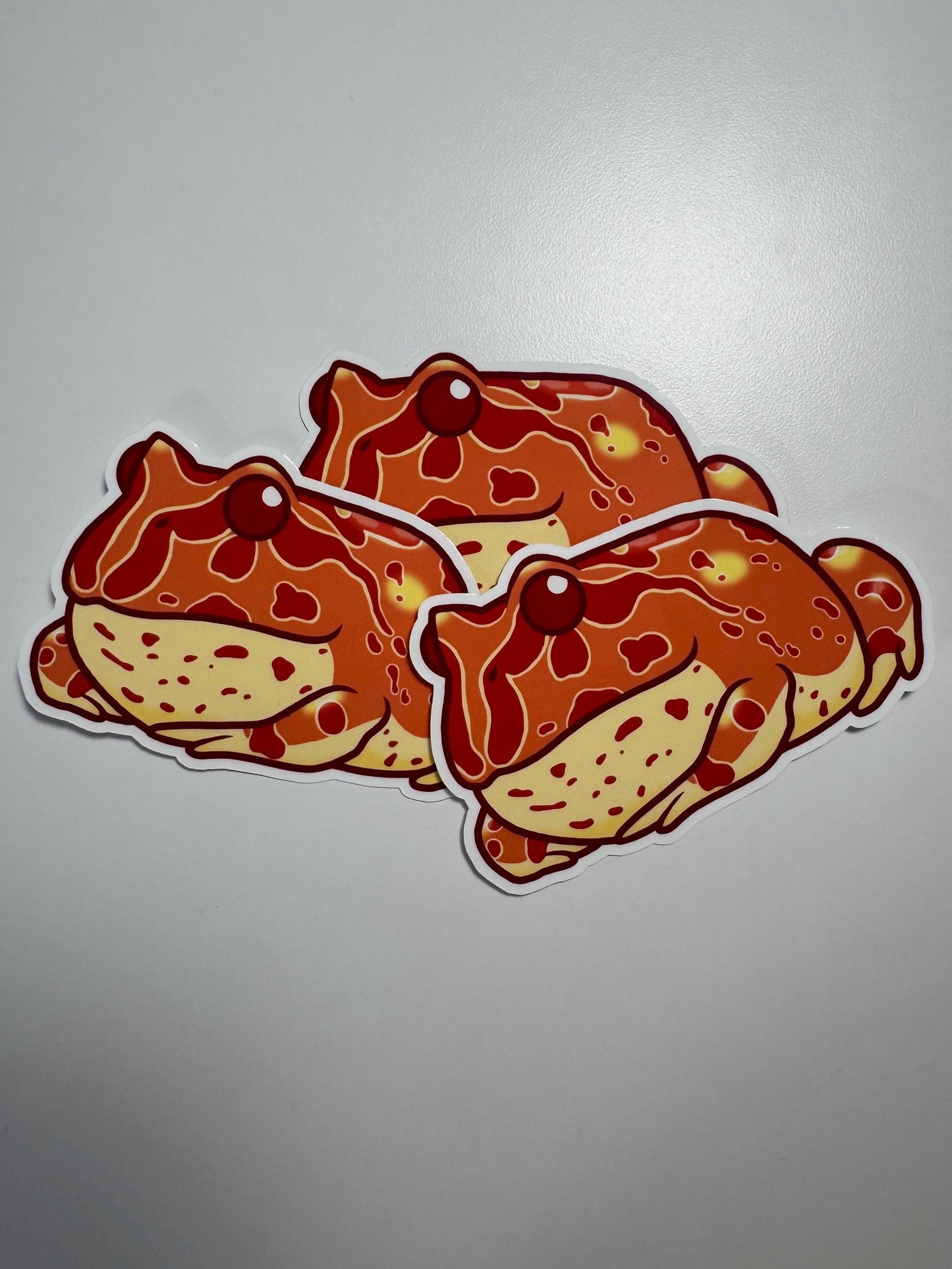 Strawberry Pacman Frog Sticker
