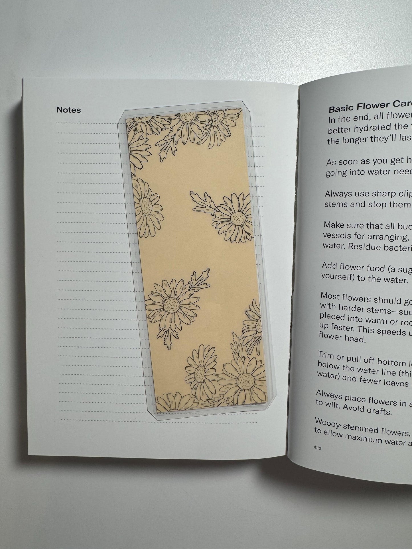 Handmade Daisy Bookmark