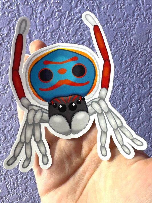 Peacock Jumping Spider Sticker