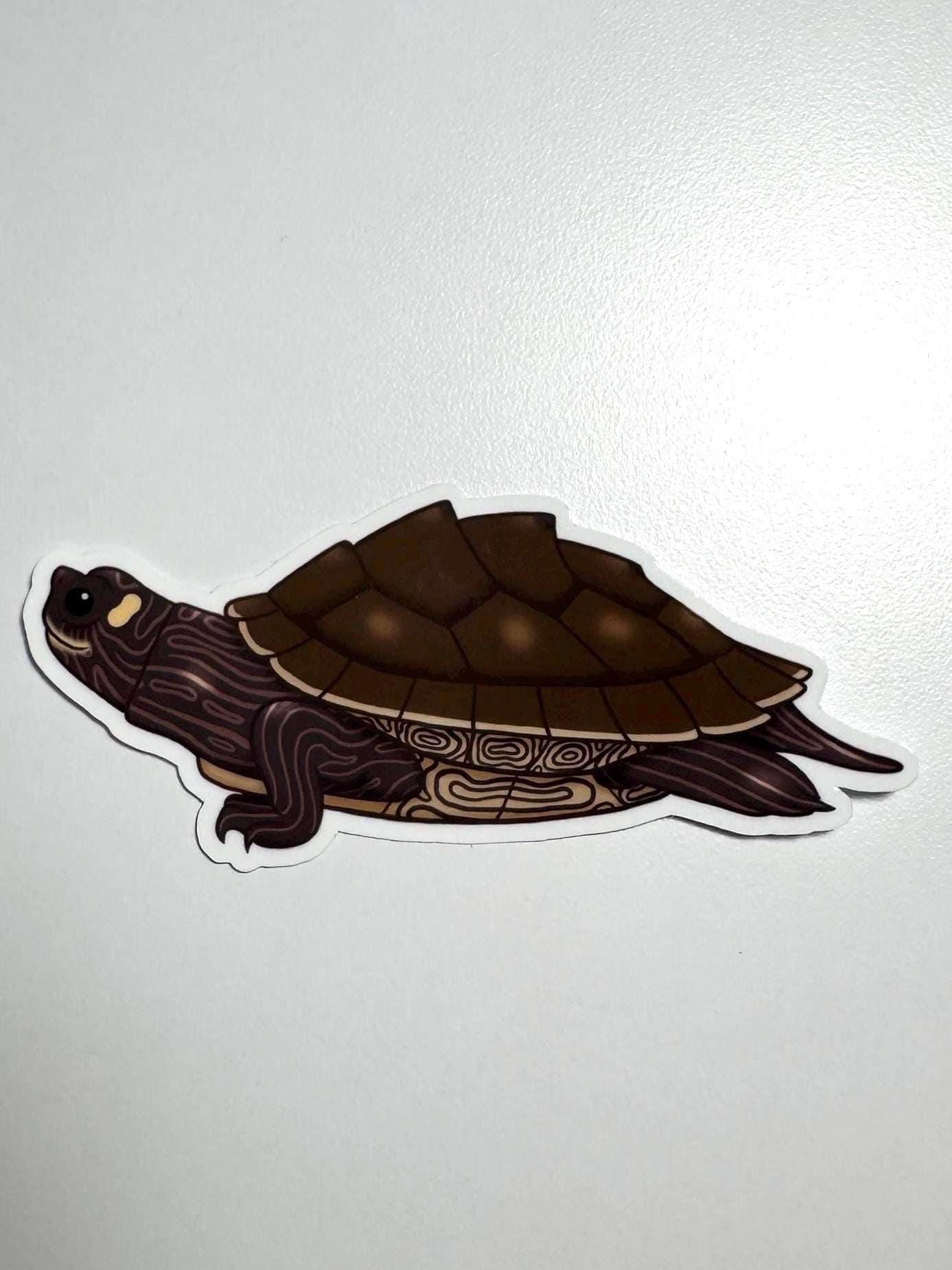 Mississippi Map Turtle Sticker