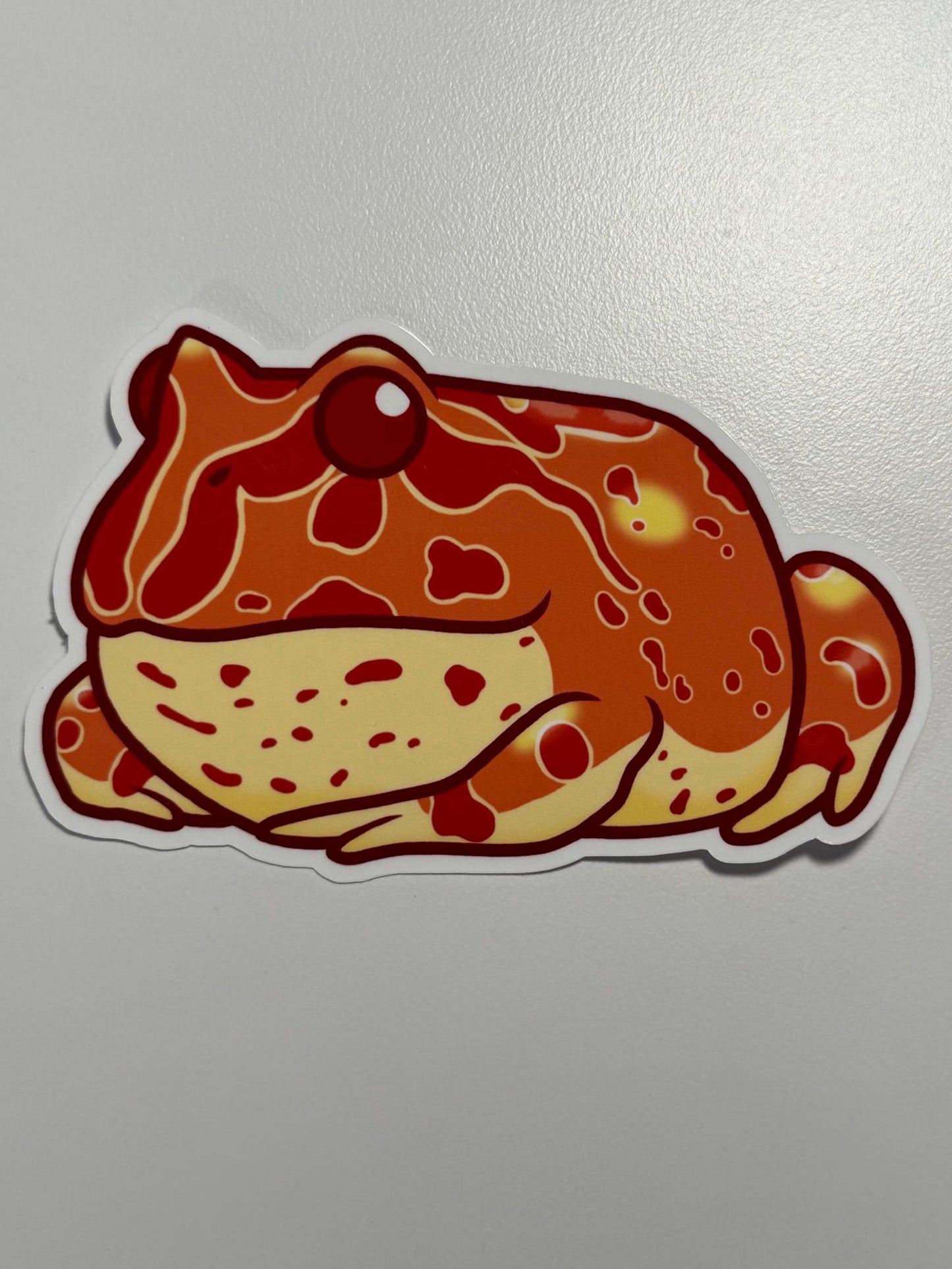 Strawberry Pacman Frog Sticker