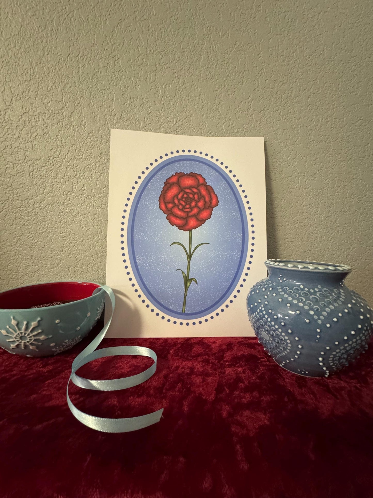 Birth Flower Carnation Art Print