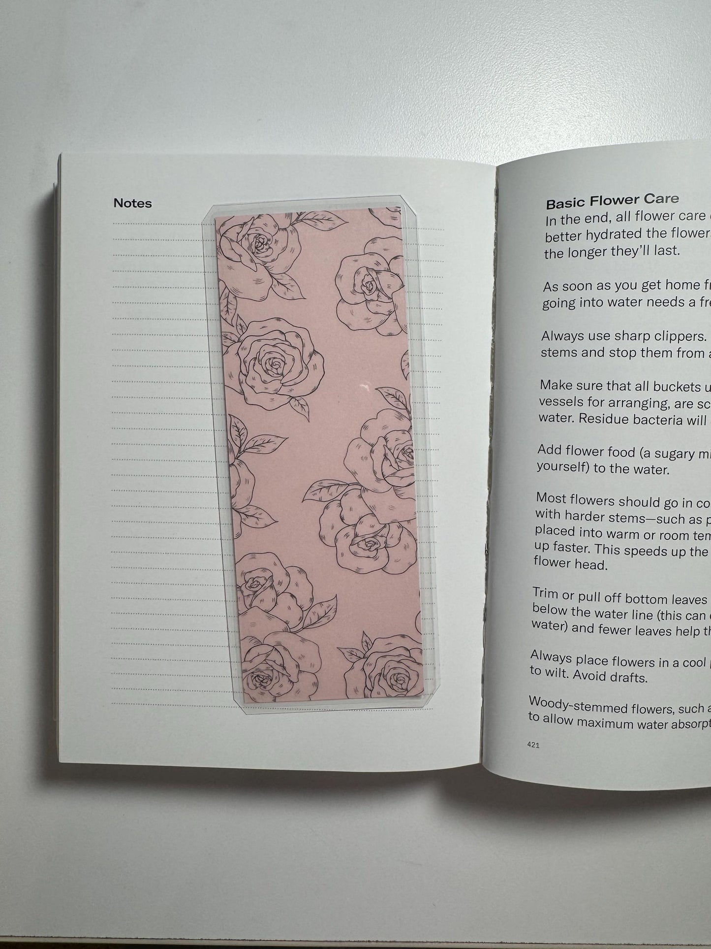 Handmade Rose Bookmark