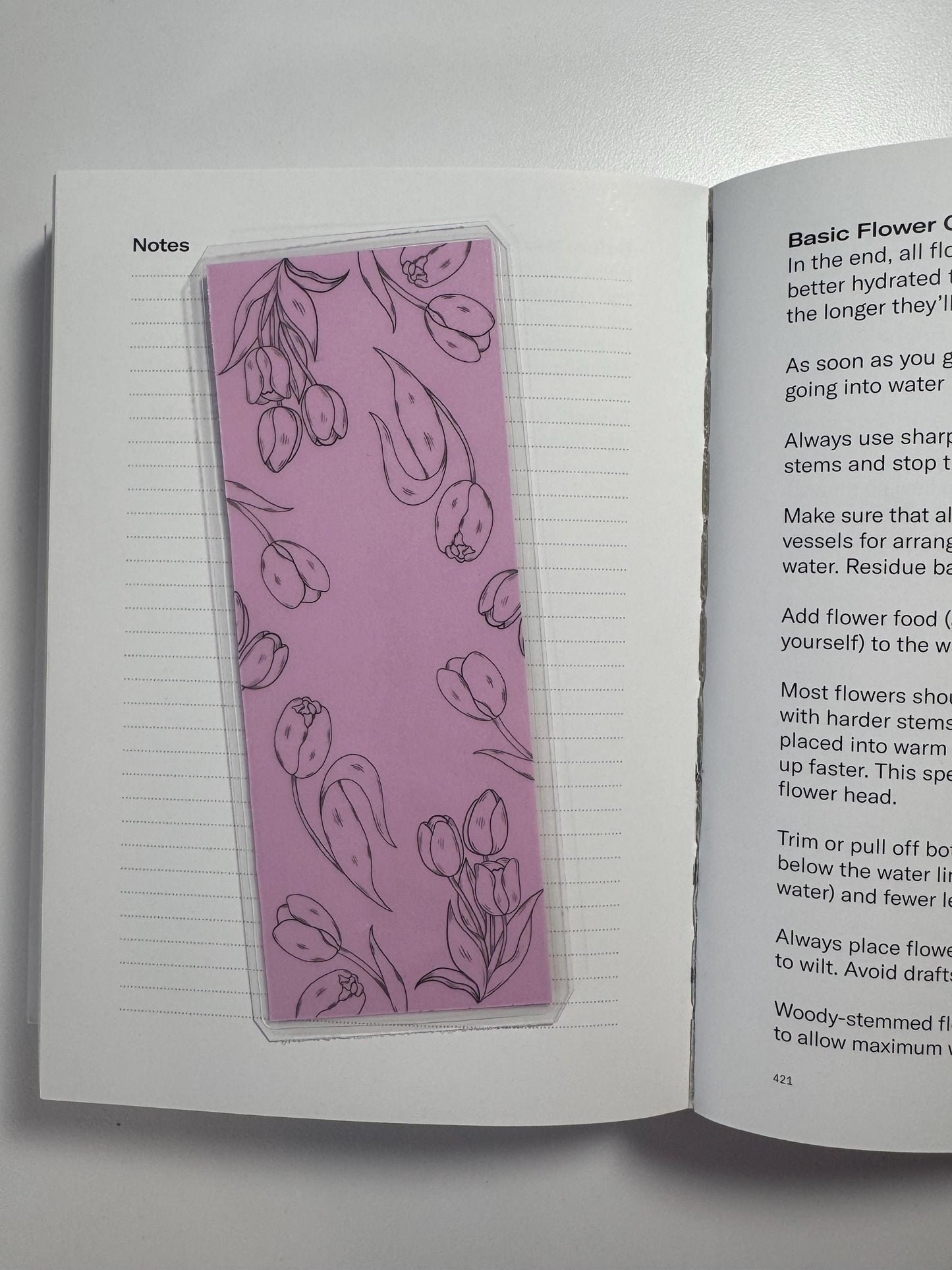Handmade Tulip Bookmark