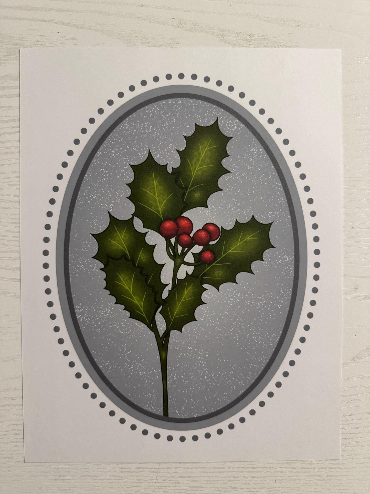 Birth Flower Holly Art Print
