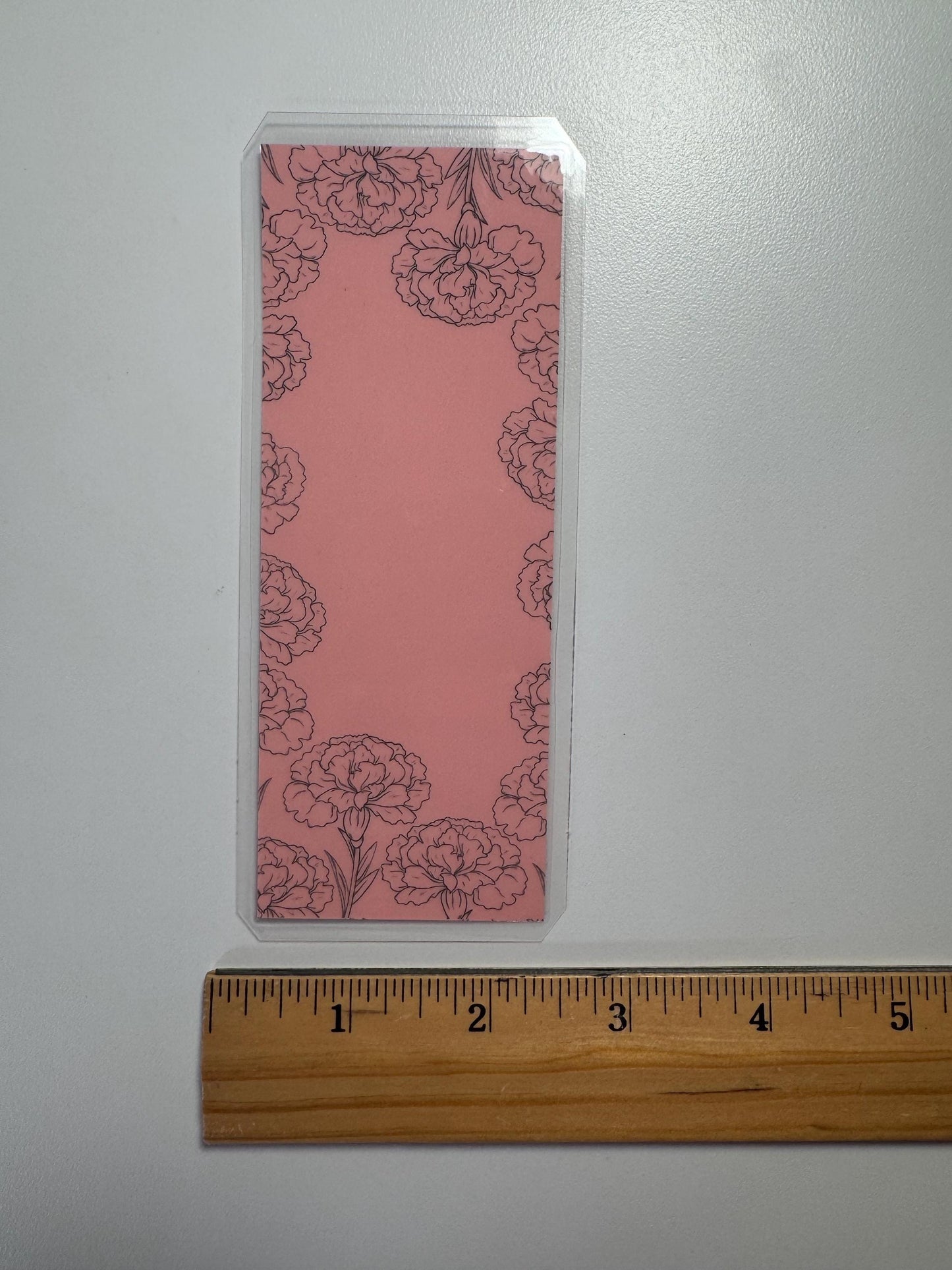 Handmade Carnation Bookmark