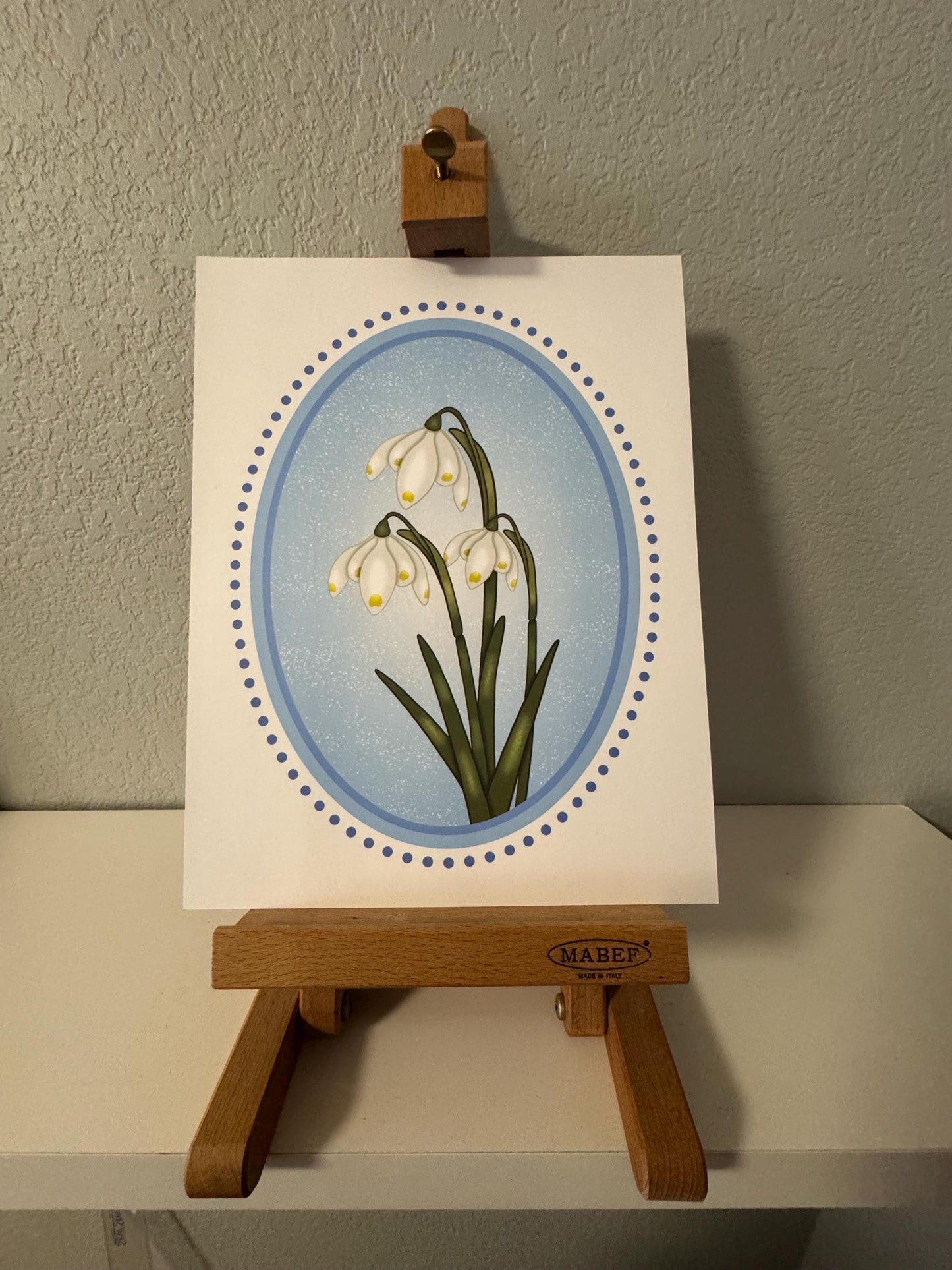 Birth Flower Snowdrop Art Print