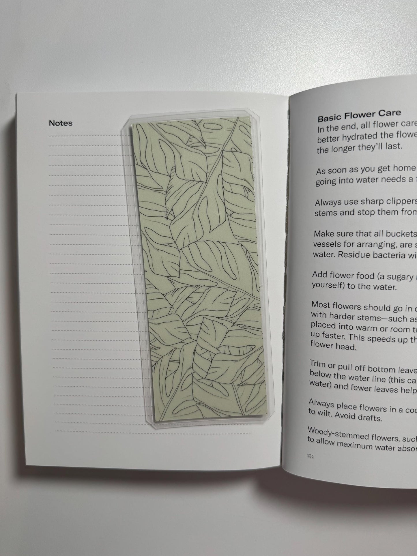 Handmade Monstera Bookmark