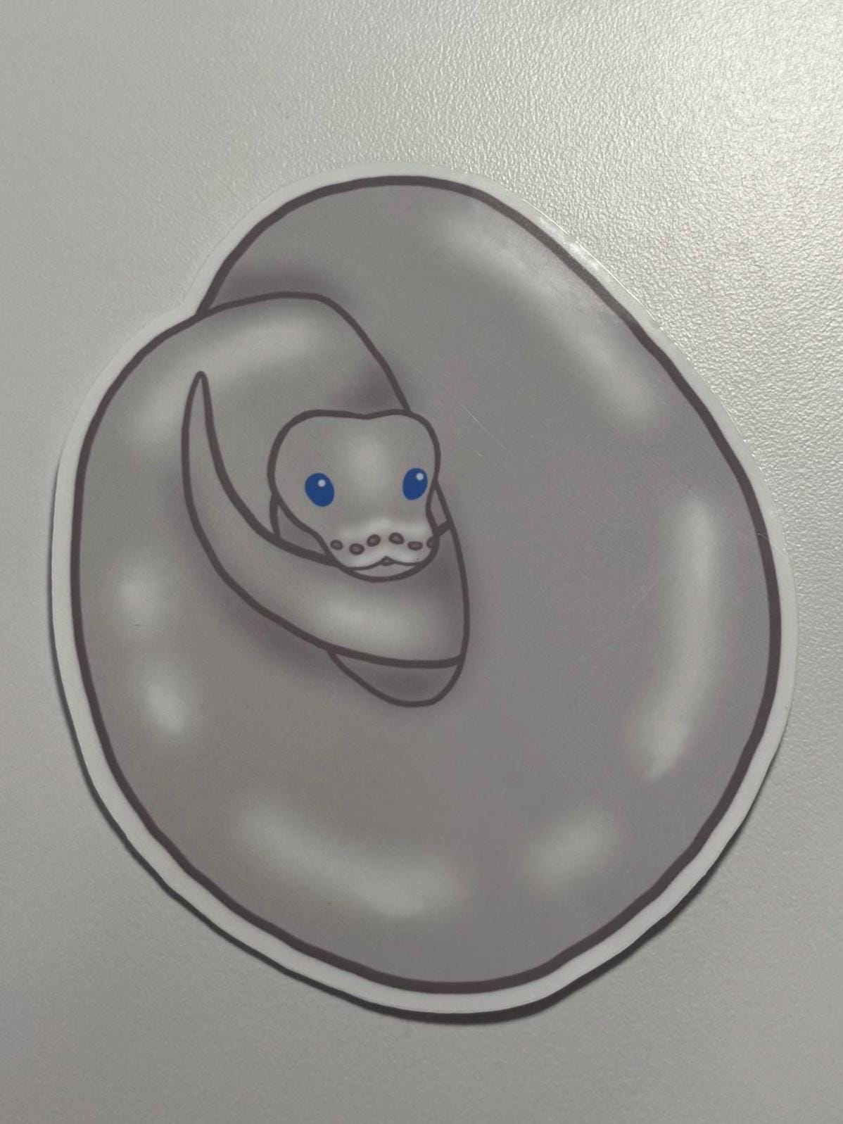 Blue-Eyed Leucistic Ball Python Sticker
