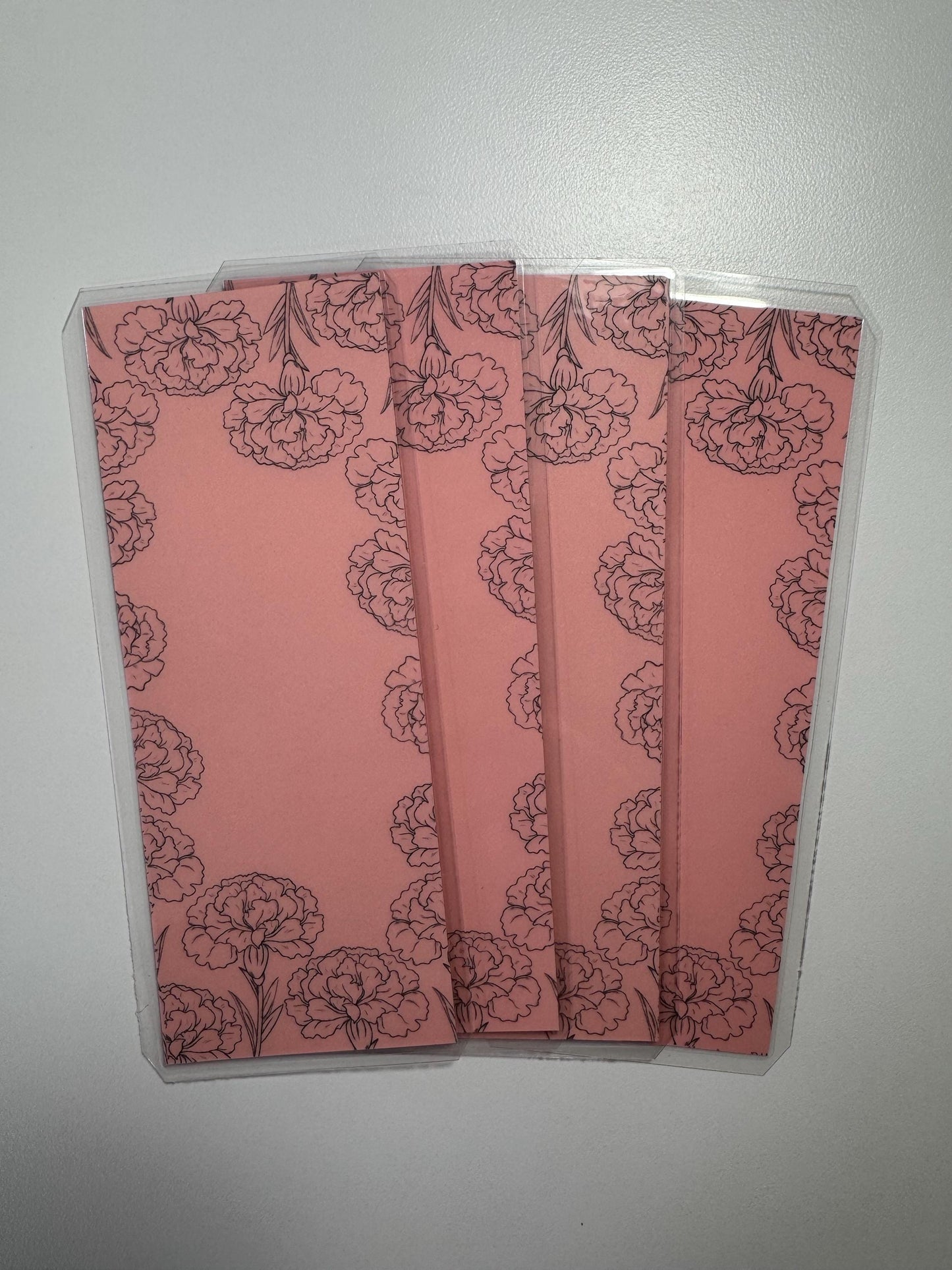 Handmade Carnation Bookmark