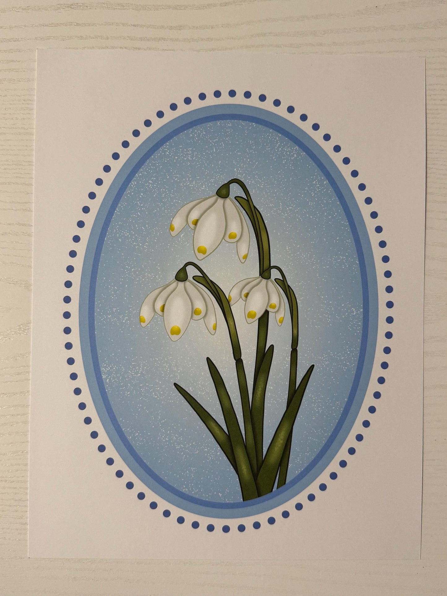 Birth Flower Snowdrop Art Print
