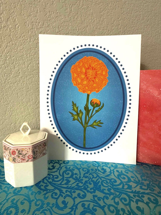 Birth Flower Marigold Art Print