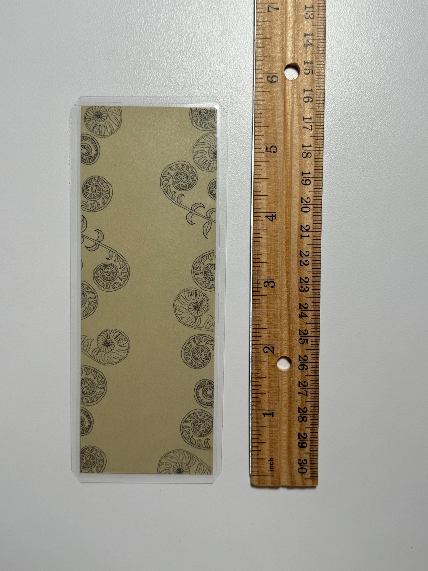 Handmade Fiddlehead Fern Bookmark