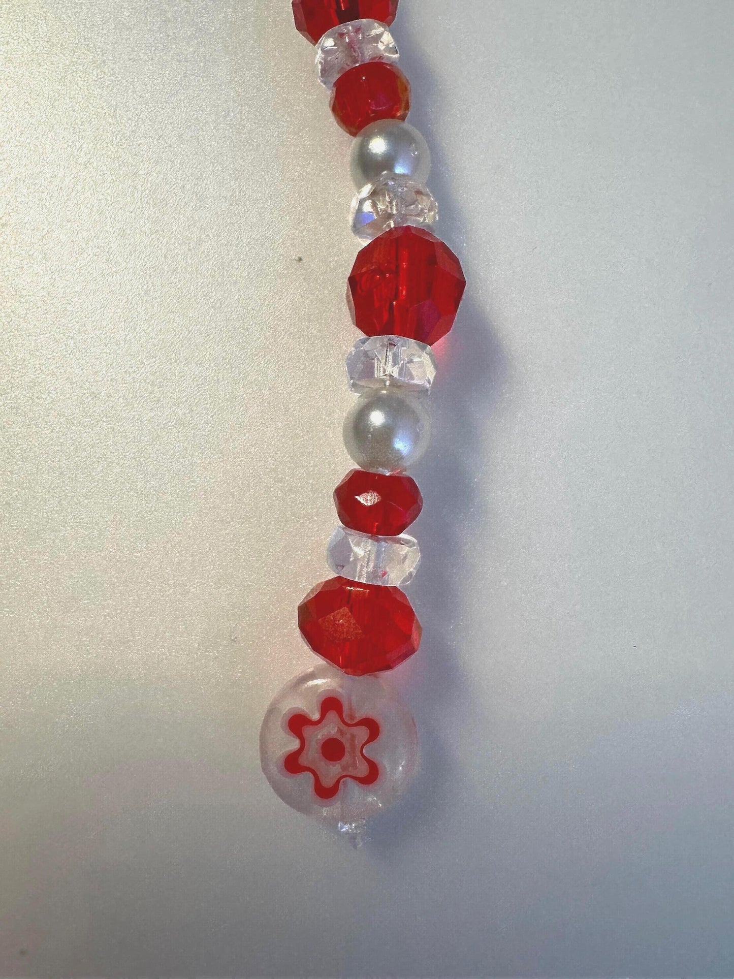 Handmade Accessory Bead Charm - Red Love