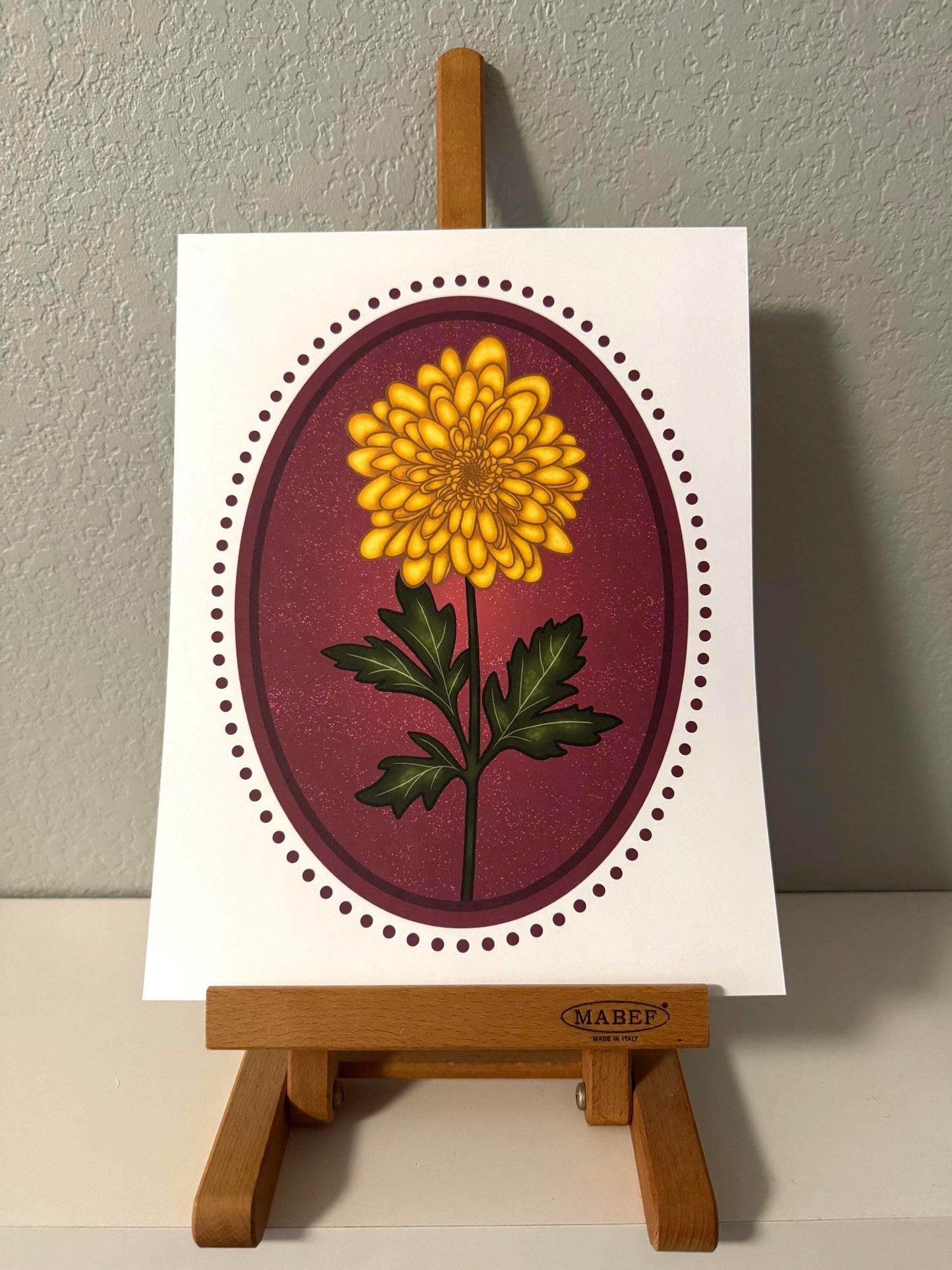 Birth Flower Chrysanthemum Art Print