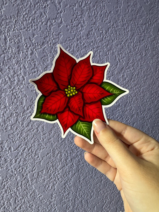 Poinsettia Sticker
